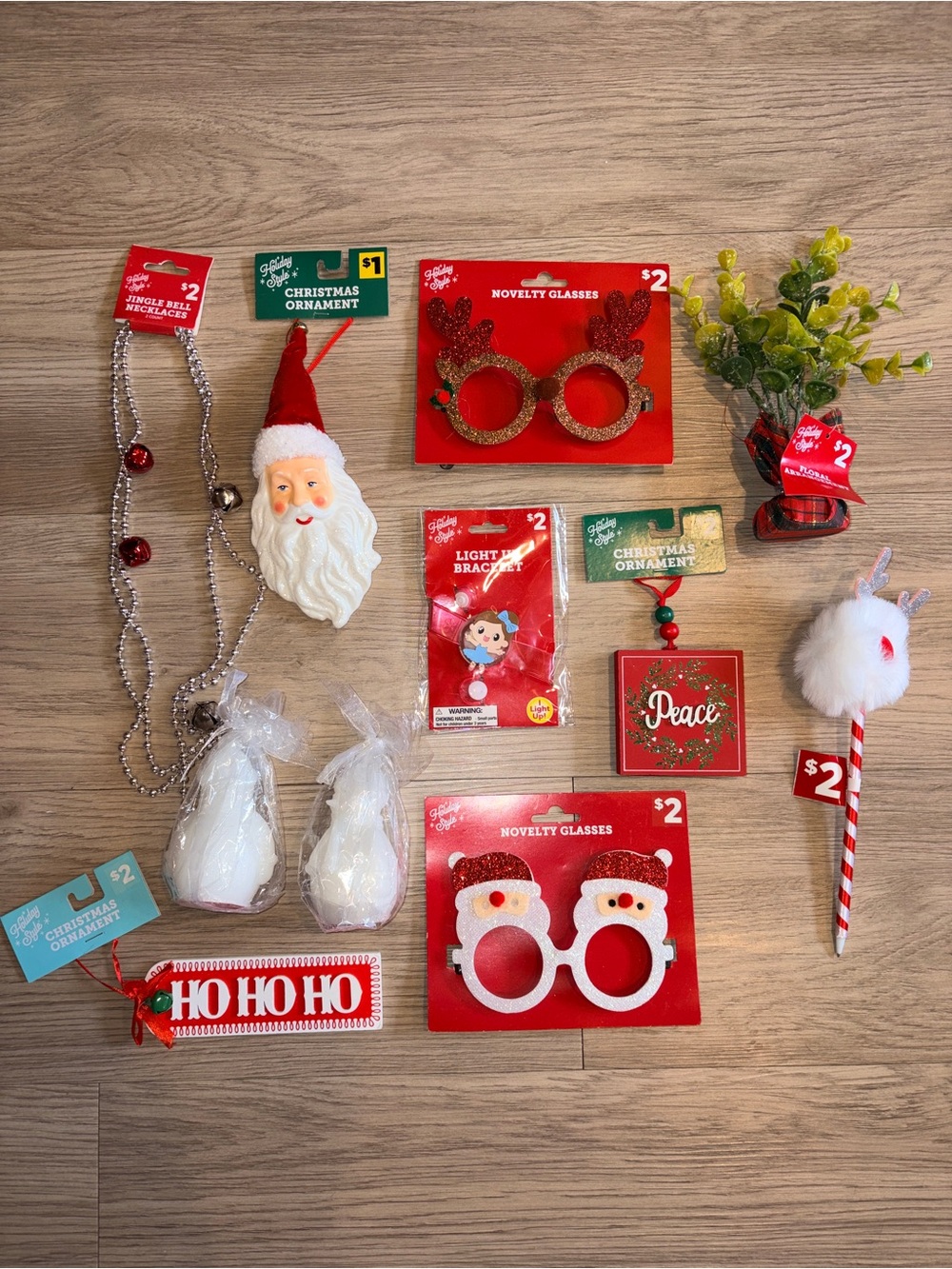 Christmas Novelty Accessories Pack 6 - Red & White